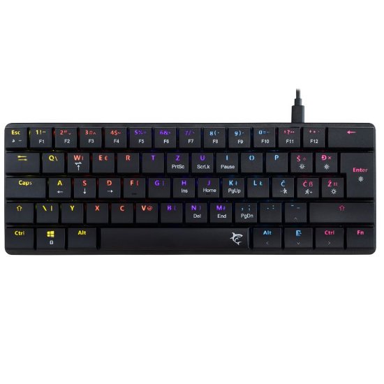 Tipkovnica WHITE SHARK GK-006112 Nagamaki, RGB, crveni switch, mehanička, UK/SLO/HR, USB, črna