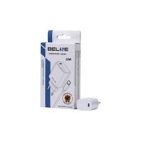 Polnilec BELINE BLNCW20C, 20W, PD3.0, USB-C, USB-C kabel, beli