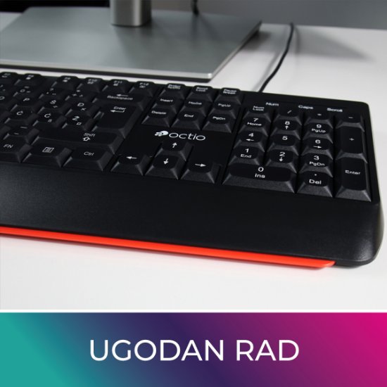 Tipkovnica OCTIO K201U, črna, USB
