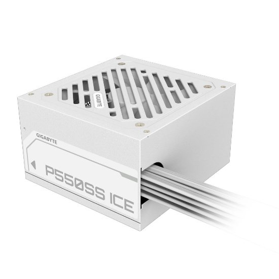 Napajalnik 550W, GIGABYTE P550SS ICE, ATX v3.0, 120mm vent, 80+ Silver, bel