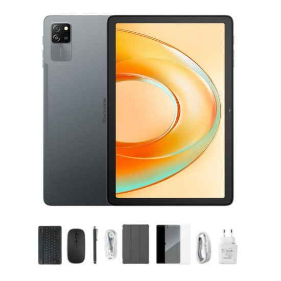Tablica BLACKVIEW Tab 60 Pro, 10,1", 8GB, 128GB, LTE, Android 15, siv + preklopni ovitek, stylus pisalo, tipkovnica, brezžična miška, polnilnik gratis