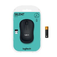 Miška LOGITECH M220 Silent, optična, brezžična, črna, USB