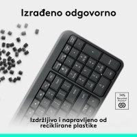Tipkovnica LOGITECH K250 Compact Bluetooth Combo, brezžična, črna
