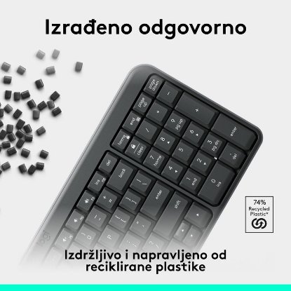 Tipkovnica LOGITECH K250 Compact Bluetooth Combo, brezžična, črna