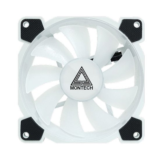 Ventilator MONTECH Z3 Pro ARGB, PWM, 120mm, 1500 okr/min, RGB, krmilnik, beli, 3 komada