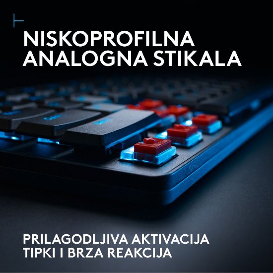 Tipkovnica LOGITECH Gaming G515 Rapid TKL, RGB, mehanska, US Layout, USB, črna
