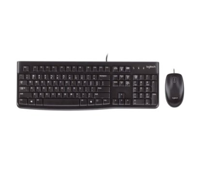 Tipkovnica + miška LOGITECH MK120 Desktop, črna, USB