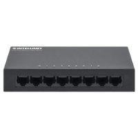Stikalo INTELLINET 523318, 10/100 Mbps, 8-portno, kovinsko, kabel Cat5e 1m