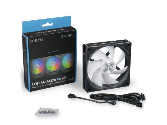 Ventilator LIAN LI Uni Fan AL120 V2 RGB PWM, 120mm, črni