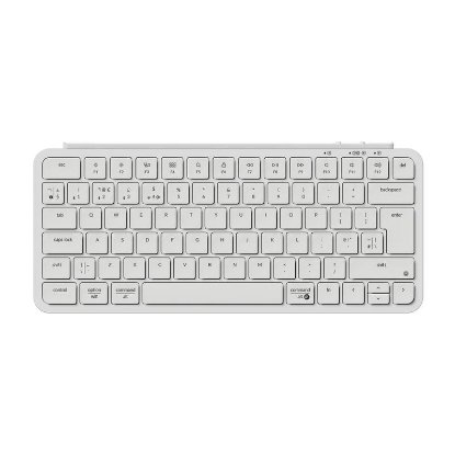 Tipkovnica KEYCHRON B1 Pro Ultra-Slim, membranska, UK Layout, brezžična, bela
