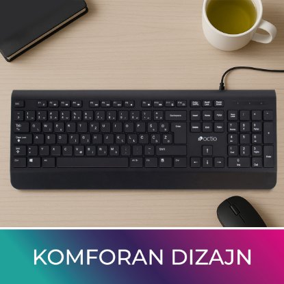 Tipkovnica OCTIO K200U, črna, USB