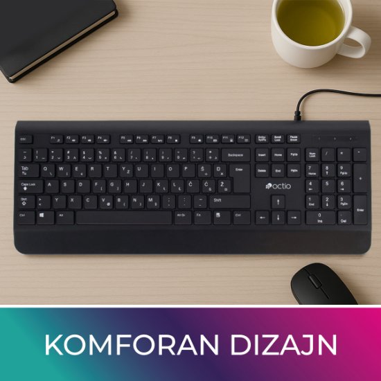 Tipkovnica OCTIO K200U, črna, USB