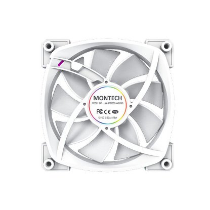 Ventilator MONTECH AX120 PWM, 120mm, 1600 okr/min, RGB, beli