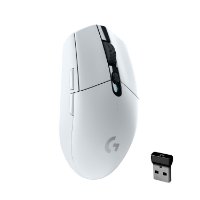 Miška LOGITECH Gaming G305 Lightspeed, brezžična, optična, 12000dpi, bela, USB
