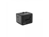 Potovalni adapter SBOX TA-23, črne barve