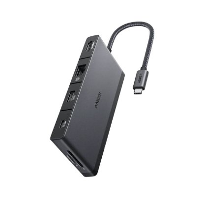 Priklopna postaja ANKER 552, USB-C na 3x USB-A, 1x USB-C, 1x RJ45, 1x HDMI 1.4, MicroSD, PD 85W, črni
