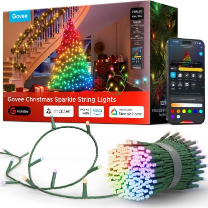 Dekorativne LED lučke GOVEE Christmas Sparkle String Lights, 20M