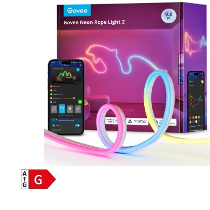 LED trak GOVEE Neon Rope Strip Light 2, 3M