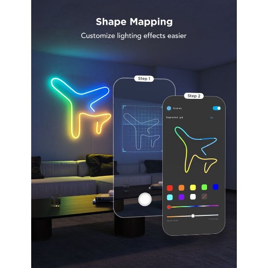 LED trak GOVEE Neon Rope Strip Light 2, 5M