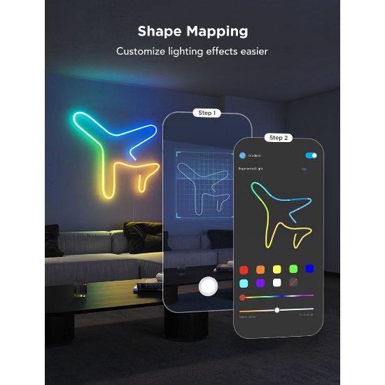 LED trak GOVEE Neon Rope Strip Light 2, 3M