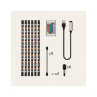 LED trak KSIX ColorLed TV, 16 RGB barv, 4 dinamični barvni načini, daljinski upravljalnik