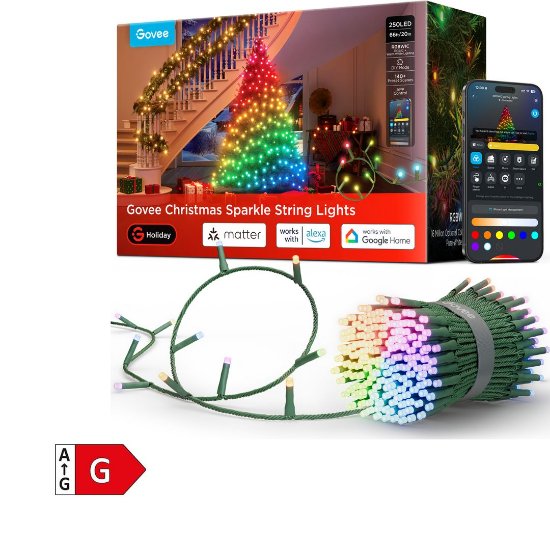 Dekorativne LED lučke GOVEE Christmas Sparkle String Lights, 20M