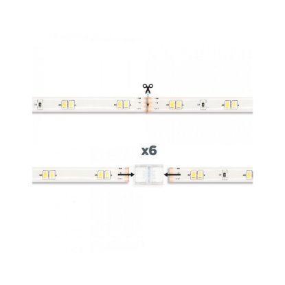 LED trak KSIX BXLEDST5M21, možnost rezanja, 1000 lumnov, CCT bela, daljinski upravljalnik, 5m