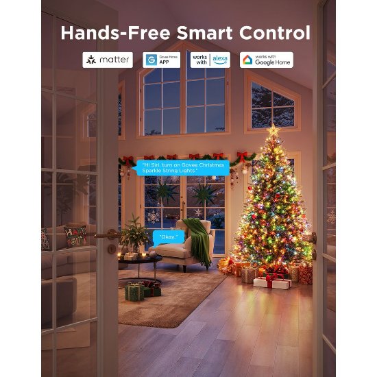 Dekorativne LED lučke GOVEE Christmas Sparkle String Lights, 20M