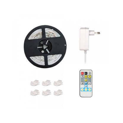 LED trak KSIX BXLEDST5M21, možnost rezanja, 1000 lumnov, CCT bela, daljinski upravljalnik, 5m