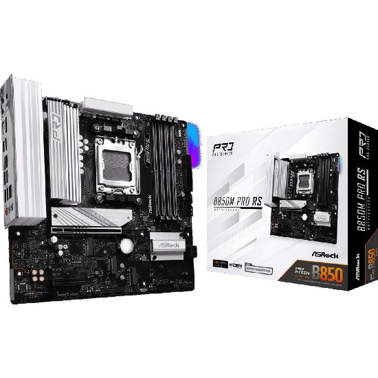 Matična plošča ASROCK B850M Pro RS, AMD B850, DDR5, mATX, s. AM5