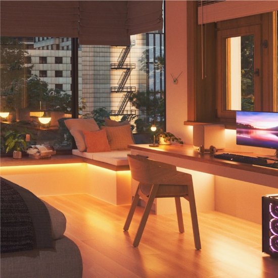 Podaljšek za LED fleksibilni trak NANOLEAF, 1m, 1600Lm, 30W, 2700K-6500K, 120V-240V, bel