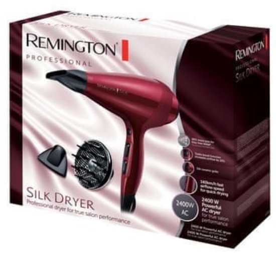 Sušilnik za lase REMINGTON AC9096, Silk Dryer, 2400W, rdeč