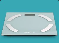 Pametna tehtnica TESLA BS301WX, 180 kg, aplikacija OKOK, steklo, bela