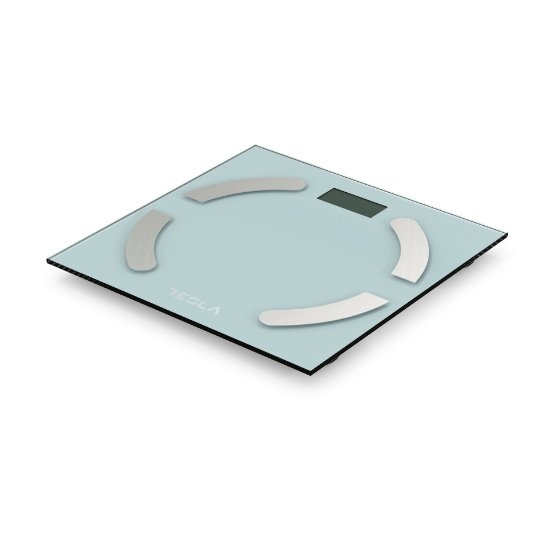 Pametna tehtnica TESLA BS301WX, 180 kg, aplikacija OKOK, steklo, bela