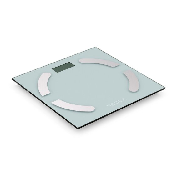 Pametna tehtnica TESLA BS301WX, 180 kg, aplikacija OKOK, steklo, bela