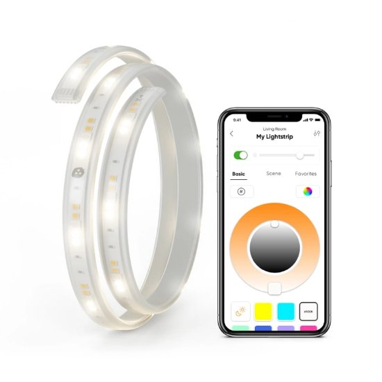 Podaljšek za LED fleksibilni trak NANOLEAF, 1m, 1600Lm, 30W, 2700K-6500K, 120V-240V, bel