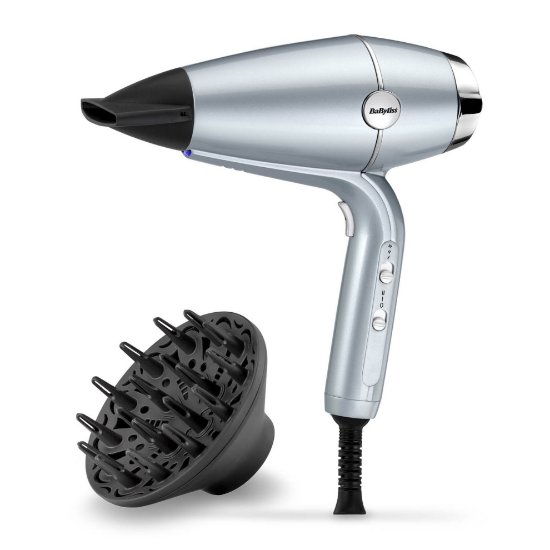 Sušilnik za lase BABYLISS D773DE Hydro Fusion, 2100 W, moder