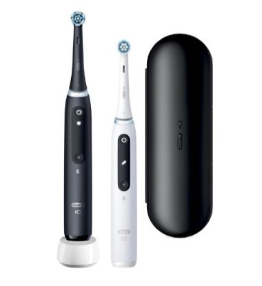 Električna zobna ščetka ORAL-B iO5, Duopack, črna in bela