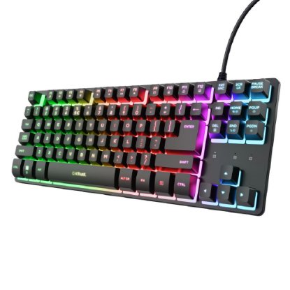 Tipkovnica TRUST GXT 833 Thado TKL Illuminated Keyboard, USB, črna