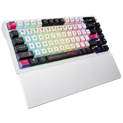 Tipkovnica ASUS ROG Azoth X, RGB, mehanska, ROG NX switch, brezžična, US Layout, črno-bela, USB