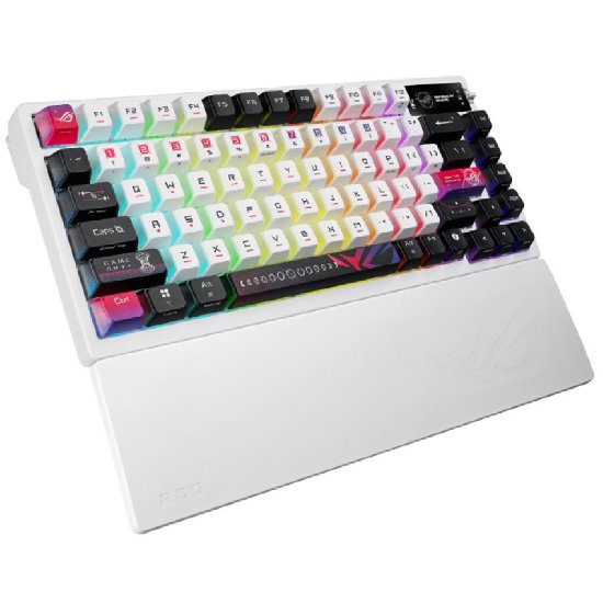 Tipkovnica ASUS ROG Azoth X, RGB, mehanska, ROG NX switch, brezžična, US Layout, črno-bela, USB