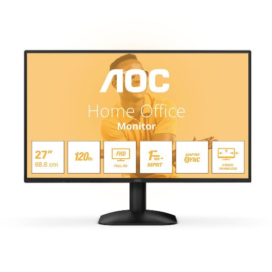 Monitor 27" LED AOC 27B31H, FHD, IPS, 120Hz, 1ms, 300cd/m2, črn