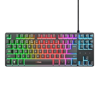 Tipkovnica TRUST GXT 833 Thado TKL Illuminated Keyboard, USB, črna