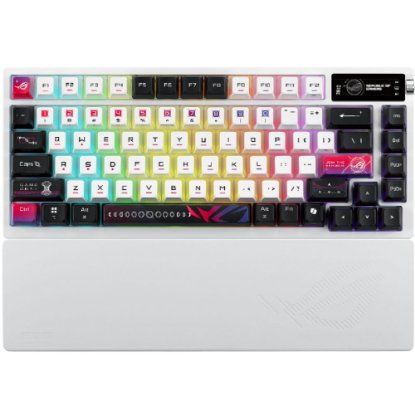 Tipkovnica ASUS ROG Azoth X, RGB, mehanska, ROG NX switch, brezžična, US Layout, črno-bela, USB