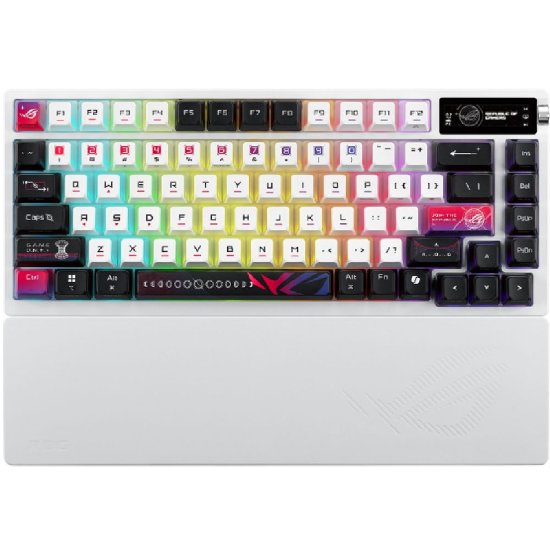 Tipkovnica ASUS ROG Azoth X, RGB, mehanska, ROG NX switch, brezžična, US Layout, črno-bela, USB