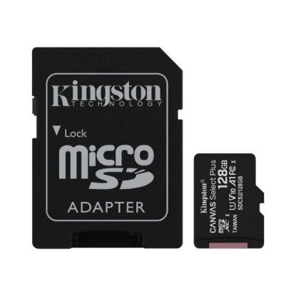 Pomnilniška kartica KINGSTON Canvas Select Plus Micro SDCS2/128GB, SDXC 128GB, Class 10 UHS-I + adapter