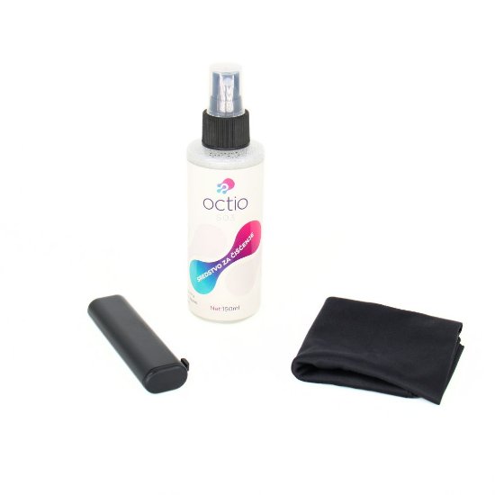 Čistilno sredstvo OCTIO S03, za zaslone, krpica, ščetka, sprej, 150 ml