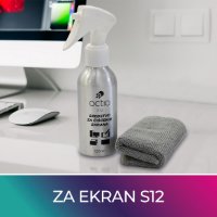 Čistilno sredstvo OCTIO S12, za zaslone, mikrofiber rokavica, sprej, 120 ml