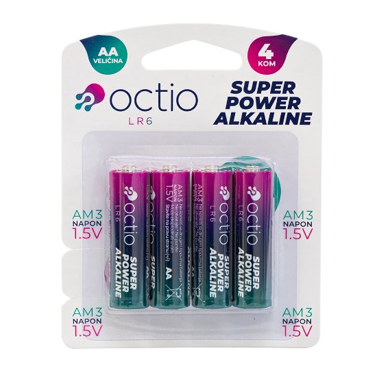 Baterije OCTIO LR6 AA, 4 kosi