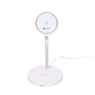 Polnilec OCTIO Volta Omnis, 4u1, 15W, za smartphone, AirPods, Apple Watch, lučke, brezžični, beli